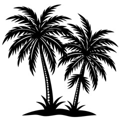 Fototapeta premium palm tree silhouettes