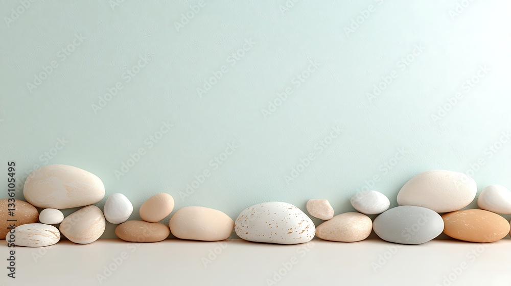 Aufkleber abstract texture of stones against light background in calm environment for visual serenity