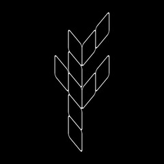 Minimalist Vector Outline Letter 