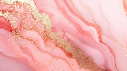 Pale Pink & Rose Gold alcohol ink Texture Geode Backgrounds Liquid Ink Clipart