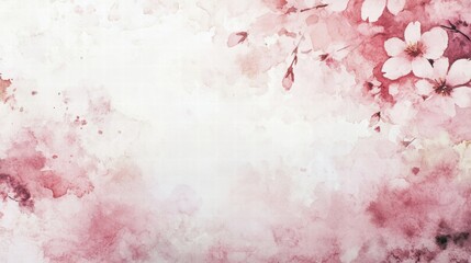 Watercolor Cherry blossom blooming flower,Sakura tree or forest side view,Cherry tree spring flower background,elements for environment and garden,botanical in spring season.