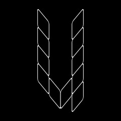 Minimalist Vector Outline Letter 