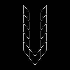 Minimalist Vector Outline Letter 