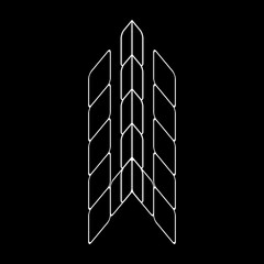 Minimalist Vector Outline Letter 