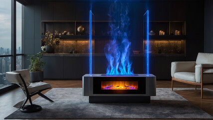 fireplace in the living room