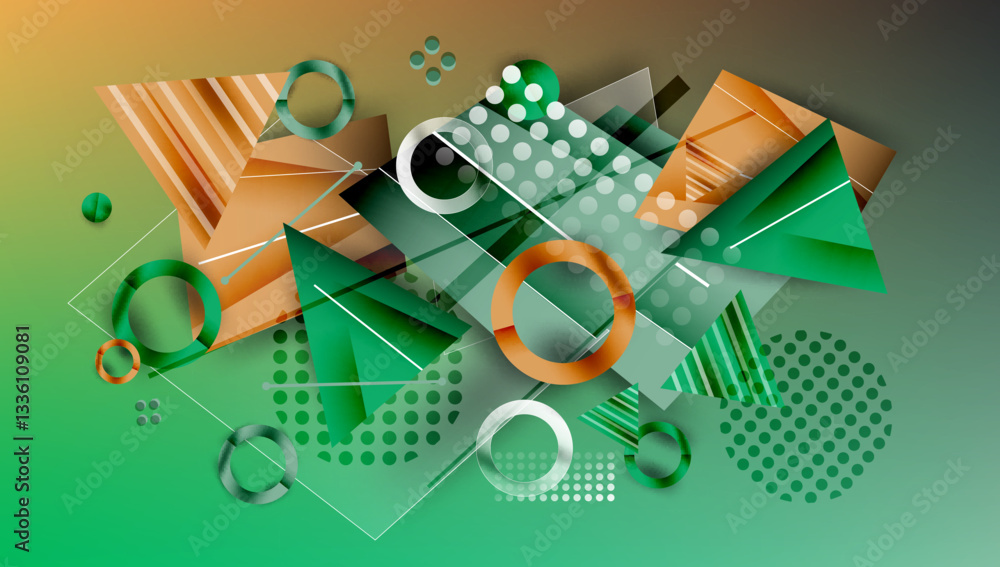 Aufkleber abstract background geometric design with colorful gradients