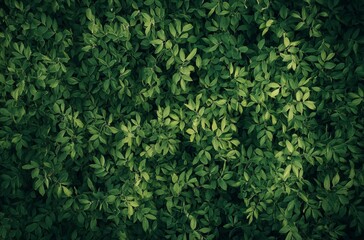 Lush green leaves, dense foliage background