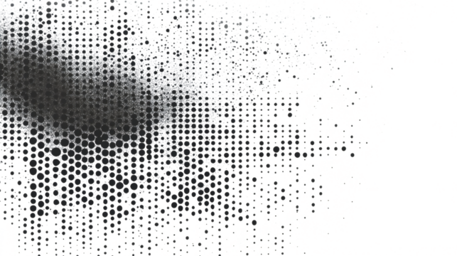 Grunge halftone gradient background. Faded grit noise texture. White and black sand wallpaper. Retro pixelated backdrop. Anime or manga style comic vector graphic design textured illustration