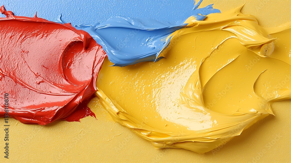 Poster vivid abstract texture painting action studio background artistic environment close-up view