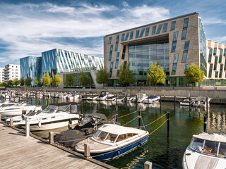 Modern office buildings in Tuborg Havn, Hellerup, Greater Copenhagen, Denmark