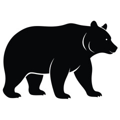 Bear silhouette vector illustration isolated on white background