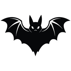 Bat silhouette vector illustration isolated on white background
