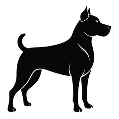 Dog silhouette vector illustration isolated on white background