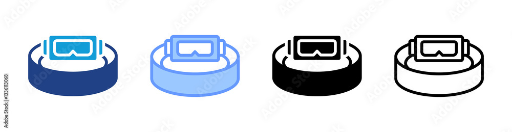 Aufkleber virtual immersion icon set multiple style collection