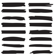 
Hand drawn collection of different diary scribble lines and elements. Marker pen underline and strikethrough Editable strokes for Note book.