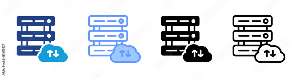 Poster Server icon set multiple style collection