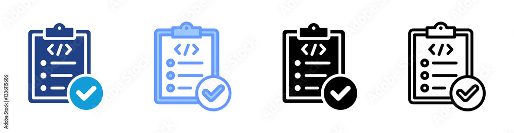 Poster compliance icon set multiple style collection