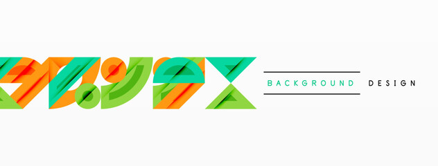 Fototapeta premium Abstract geometric background shapes forming a modern, symmetrical pattern. Bold contrast, smooth gradients, dynamic composition, futuristic style