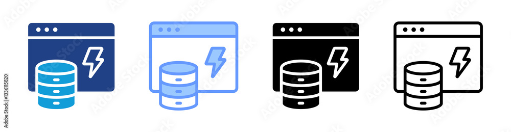 Aufkleber Cache icon set multiple style collection