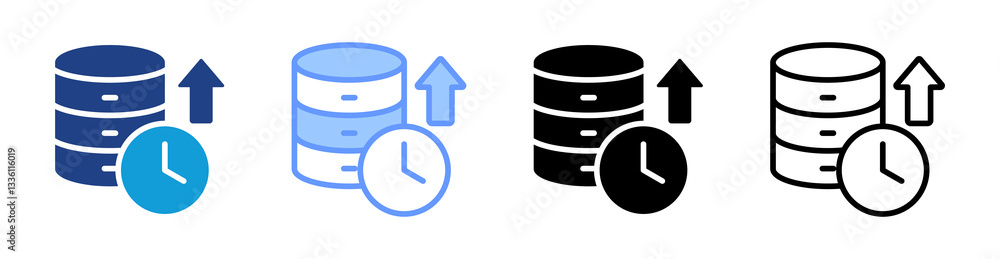 Aufkleber uptime icon set multiple style collection