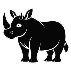 Reindeer silhouette vector illustration isolated on white background