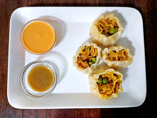 Image of Momos with Maggi filling