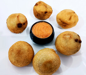 Potato croquettes - mashed potatoes balls breaded and deep fried