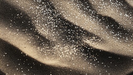 Textured dark sand with shimmering glitter