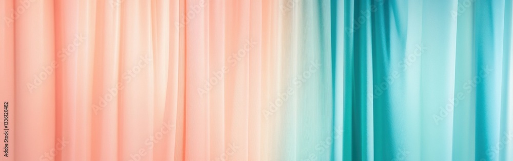 Poster vibrant turquoise gradient lines create a striking visual experience with soft colors softly blendin