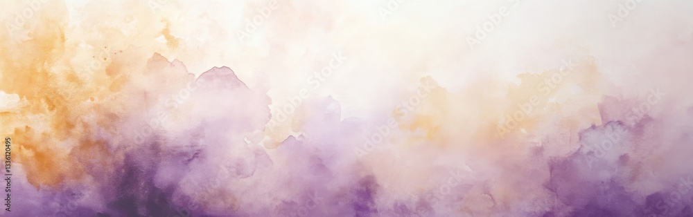 Poster muted lavender haze with subtle pencil strokes creating a serene abstract landscape
