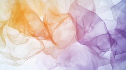 Fototapeta premium Delicate pastel amber and lavender fabric flowing softly in gentle light