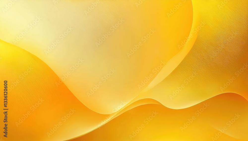 Poster flowing golden abstract waves with soft gradient background, elegant digital design for modern prese