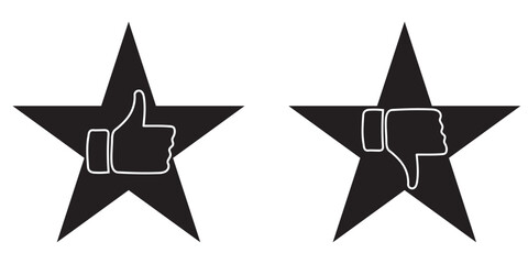 Like and dislike icons set. Thumbs up and thumbs down Vector  