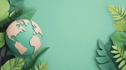 Abstract of Earth with Natural Textures Emphasizing Biodiversity and Sustainability