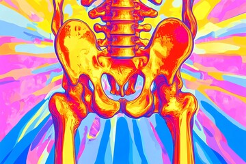 Metaphorical tailbone pain feelings of a disorder and suffering. Feeling awful. Pain of disorder - tailbone pain: abstract image of health condition. Medical attention. Life with illness.