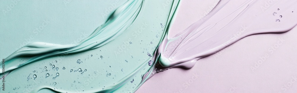 Poster Minimalist pencil strokes create a harmonious blend of soft colors and textures on a smooth surface