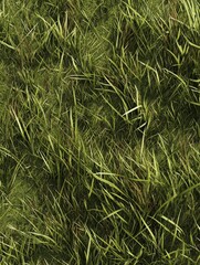 Obraz premium A dense field of vibrant green grasses and blades growing densely