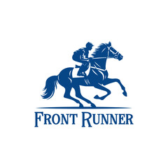 horse racing vector logo