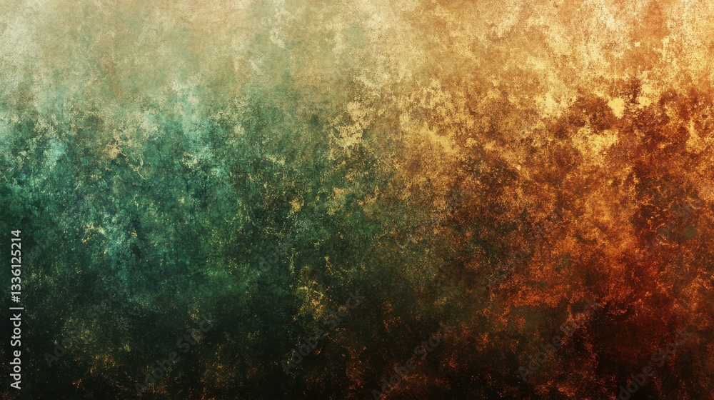 Aufkleber earthy bokeh tones blend seamlessly in vibrant copper gold and deep forest hues creating a tranquil 