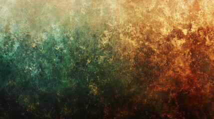 Obraz premium Earthy bokeh tones blend seamlessly in vibrant copper gold and deep forest hues creating a tranquil visual experience