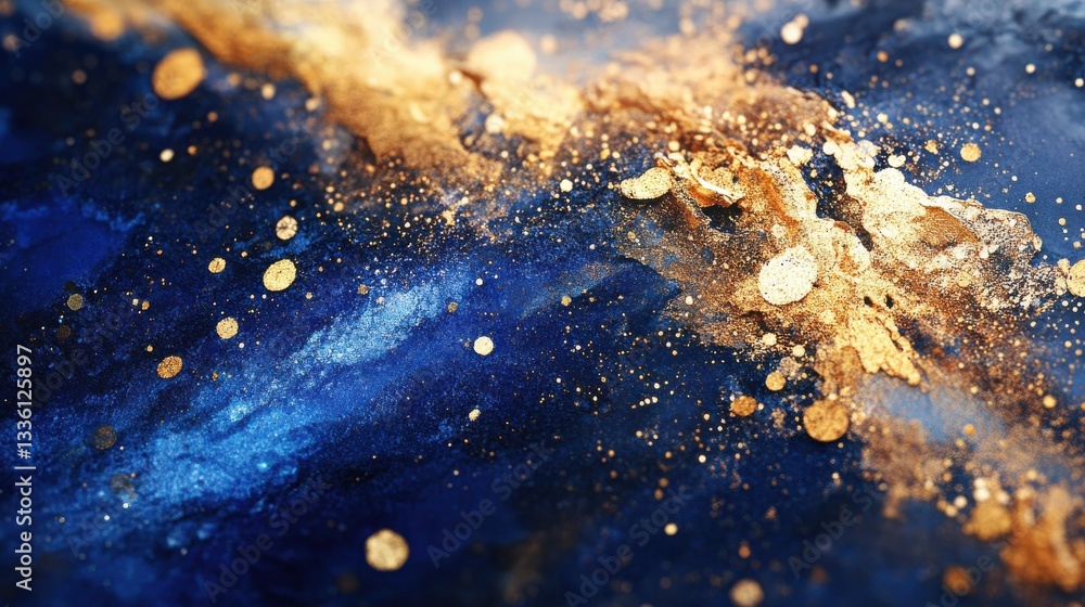 Aufkleber vibrant gold bokeh abstract art captures shimmering textures and captivating colors in a striking vi