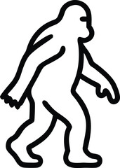 Fototapeta premium Bigfoot Silhouettes A Collection of Iconic and Minimalist Designs 