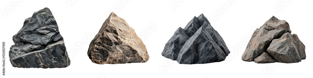 Poster collection of various rock and mineral formations showcasing the diverse textures colors and geologi