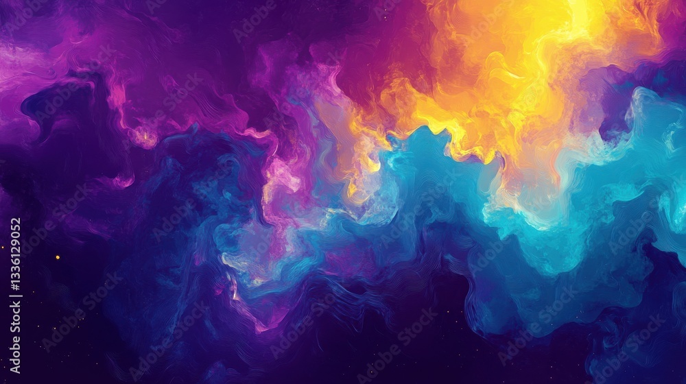Poster explore a captivating blend of royal purple and vibrant bokeh that creates a mesmerizing atmosphere 