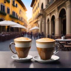 Cup of Coffee at a Street Cafe