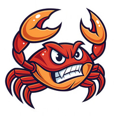 cartoon mascot crab vector illustration