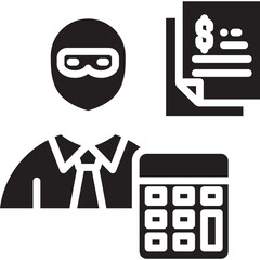 Accounting icon in Glyph Style. Simple Vector Design. Simple Vector Glyph Icon