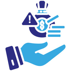 Corruption icon in Glyph Dual Color Style. Simple Vector Design. Simple Vector Glyph Icon