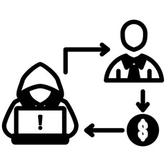 Extortion icon in Mix Filled Style. Simple Vector Design. Simple Vector Outline Filled Icon