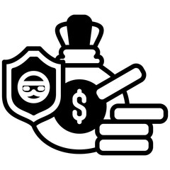 Insurance icon in Mix Filled Style. Simple Vector Design. Simple Vector Outline Filled Icon